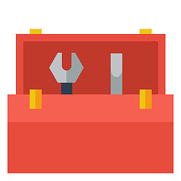 工具套件工具箱工具一月flat