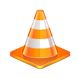 橙白条纹路锥