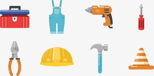 建筑装潢工具箱图标