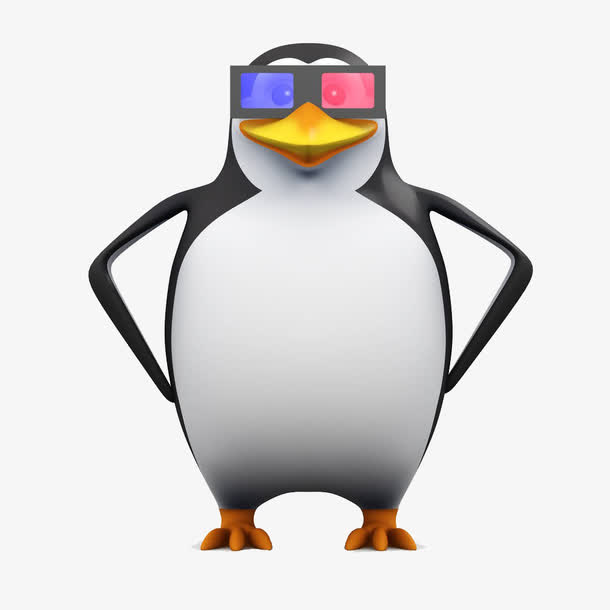 戴眼镜的企鹅
