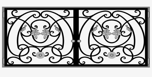 铁制围墙花纹素材