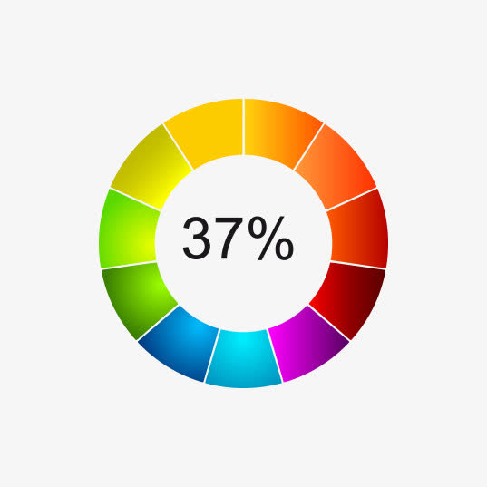 矢量ppt素材概率商务圆圈百分