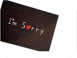 对不起很抱歉道歉卡片