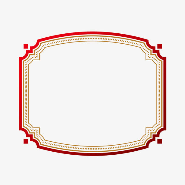 华丽时尚红边纹理框
