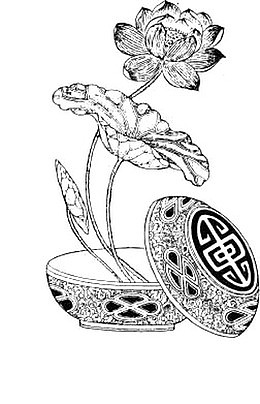 荷花盆栽素描