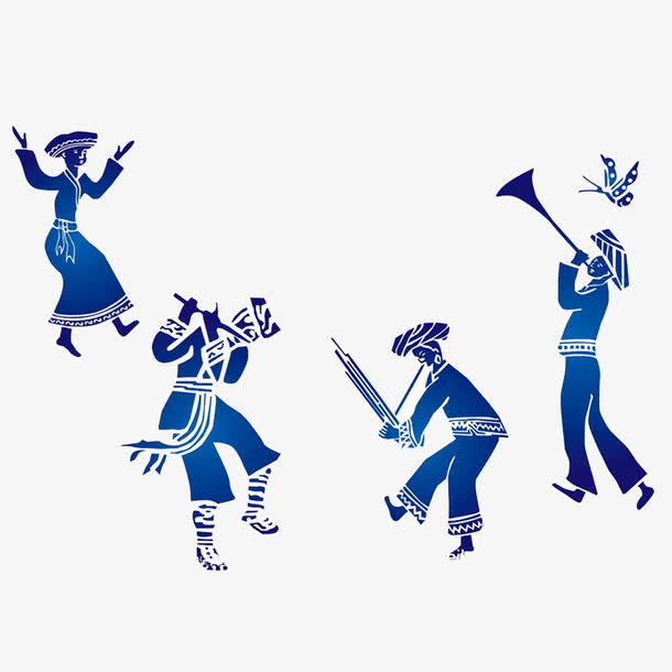 土家族欢庆场景免抠素材免费下载_觅元素51yuansu.com