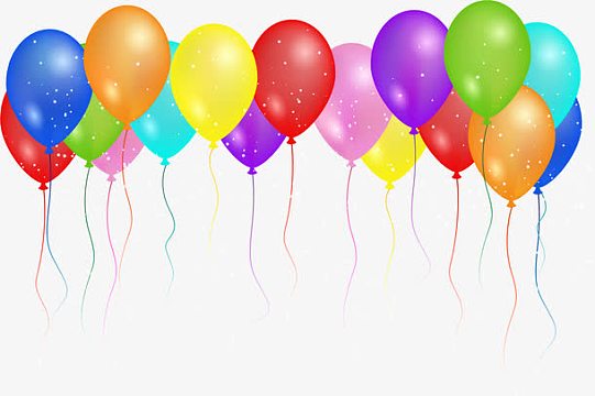 彩色气球节日元素