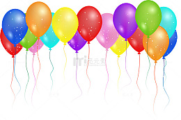 彩色气球节日元素