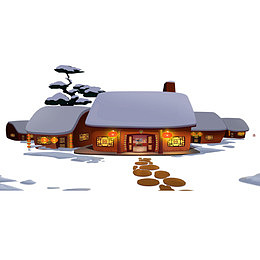 冬季雪窝民俗免抠图素材