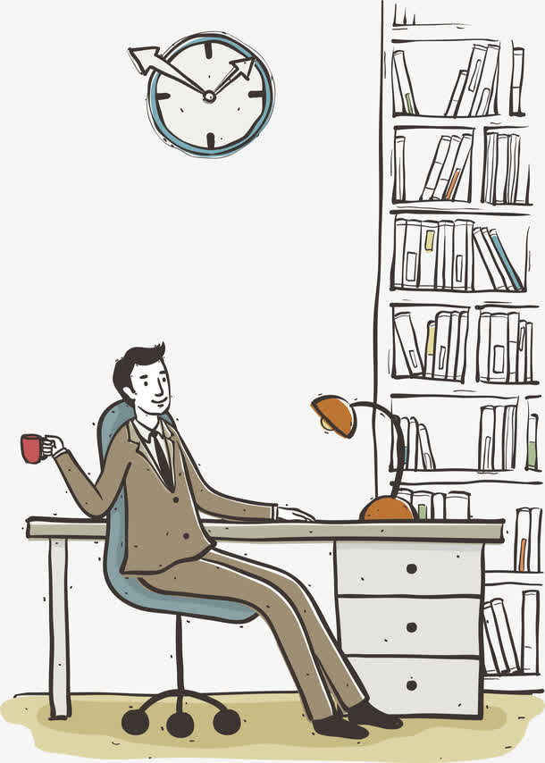 矢量商业办公室摆设