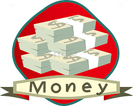 金融经济标签卡通矢量