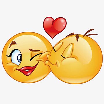 亲吻的卡通人物表情