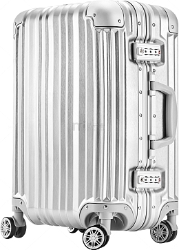 银色飞机轮拉杆箱