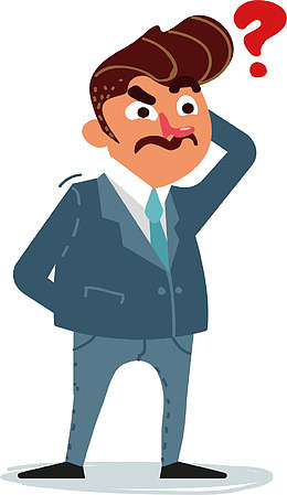 烦恼表情的男人