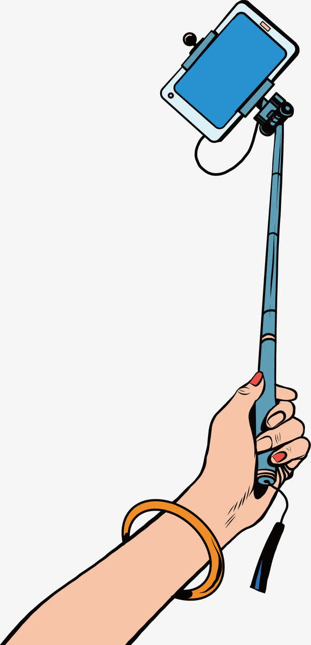 矢量手绘手机支架