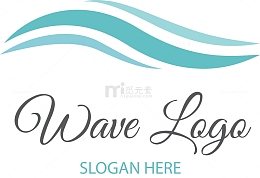 绿色波浪线条