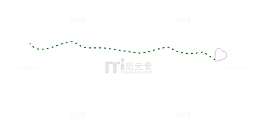 藤蔓形状绿色虚线