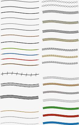 彩色的装饰下划线条