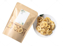 密封包装香蕉干素材