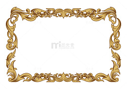 金色镶嵌边框