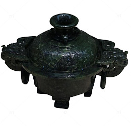 古代玉器精品-清玉兽耳环盒