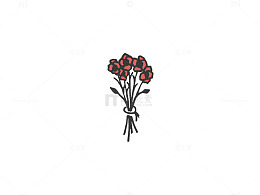 卡通玫瑰花束