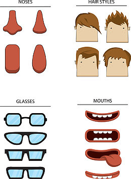 不同脸型鼻子嘴巴发型