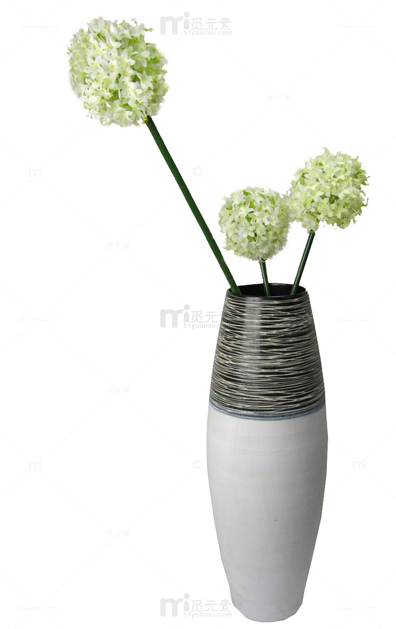 绿色插花花瓶