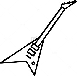 黑白线框电吉他icon