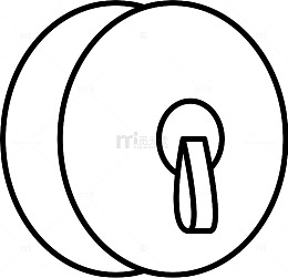 黑白线框大镲icon