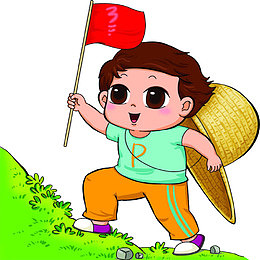 小朋友扛旗