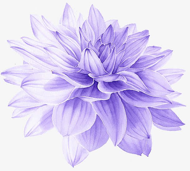 卡通紫花装饰素材