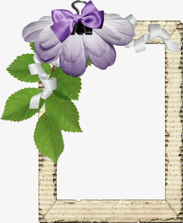 紫花边框