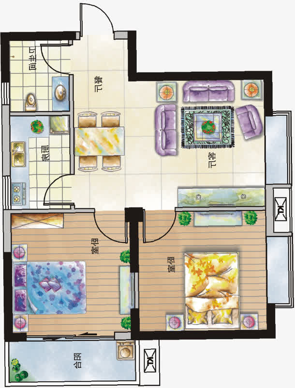 房子平面图png矢量元素素材免费下载_觅元素