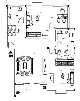 现代房屋平面设计图