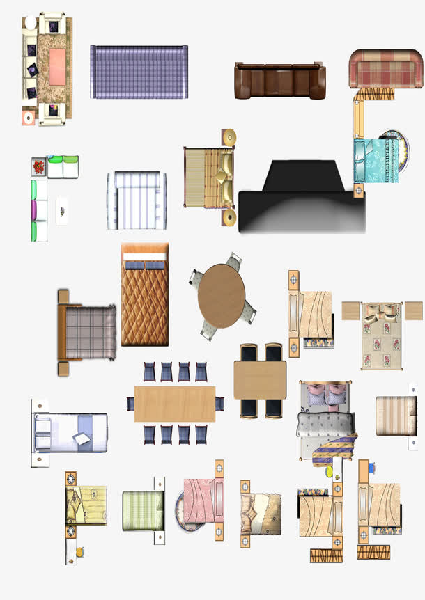 关键词 : 家具平面图,舒适,装饰,精装修[声明] 觅元素所有素材为用户