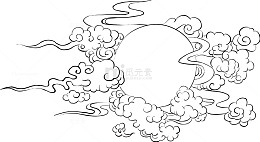 中国风祥云素材矢量图