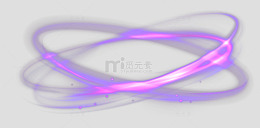 紫色发光光环矢量