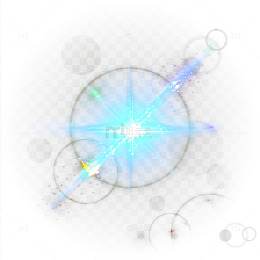 蓝色星芒光源矢量