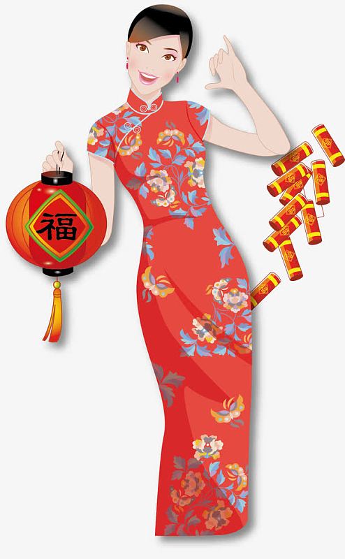 旗袍设计素材_旗袍设计图片元素-觅元素