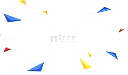 立体活动纸屑不规则三角形菱形效果