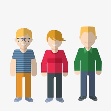 卡通男性人物组合