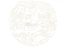 中国风龙腾祥云纹理
