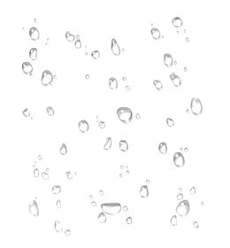白色透明低落卡通水珠效果