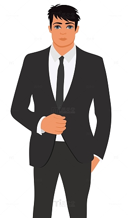 卡通商务男人