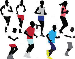 跑步的男运动员