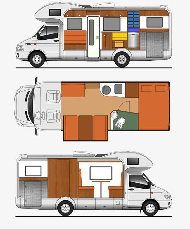 现代房车构造图