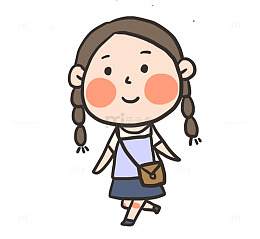 逛街的小女孩