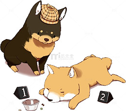 两只小狗