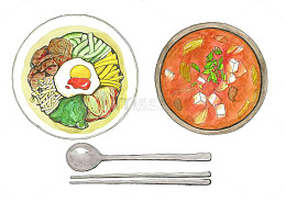 手绘美食